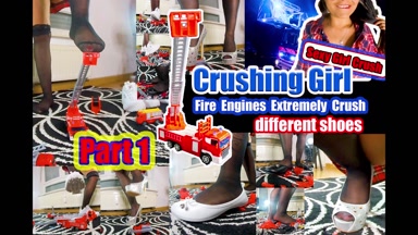 Kati Spielzeugauto Crush Sneaker High Heels Ballerinas trampeln trampeln Riesin zerquetschen stampfe